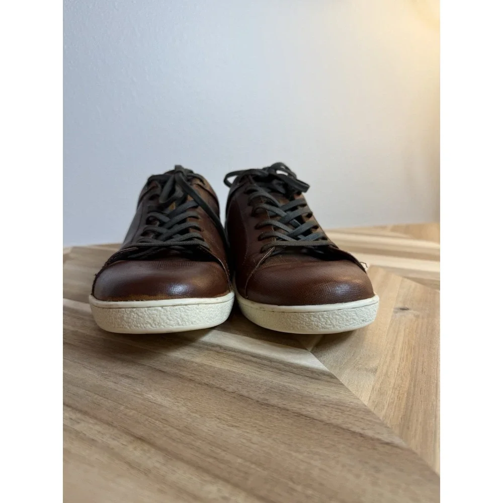 Crevo BICKNOR Mens 10 BROWN Chestnut Shoes SNEAKERS Preppy Minimalist Bus Casual